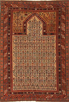 Kazak Beige Hand Knotted 5'7" X 8'1"  Area Rug 255-30193