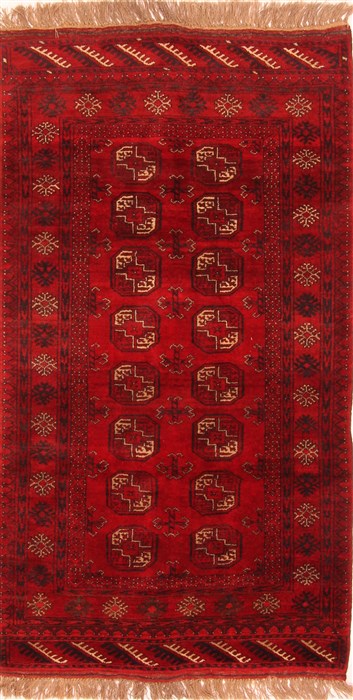 Bokhara Red Hand Knotted 35 X 65 Area Rug 253-30194 Image 0