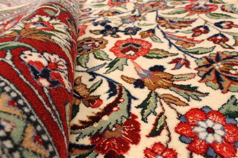 Tabriz Beige Hand Knotted 62 X 89 Area Rug 255-30196 Image 1