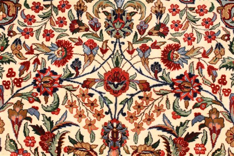 Tabriz Beige Hand Knotted 62 X 89 Area Rug 255-30196 Image 4