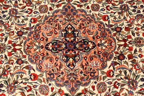 Tabriz Beige Hand Knotted 62 X 89 Area Rug 255-30196 Image 5