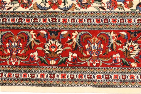 Tabriz Beige Hand Knotted 62 X 89 Area Rug 255-30196 Image 6