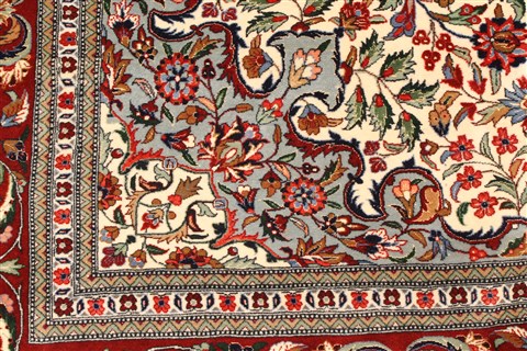 Tabriz Beige Hand Knotted 62 X 89 Area Rug 255-30196 Image 7