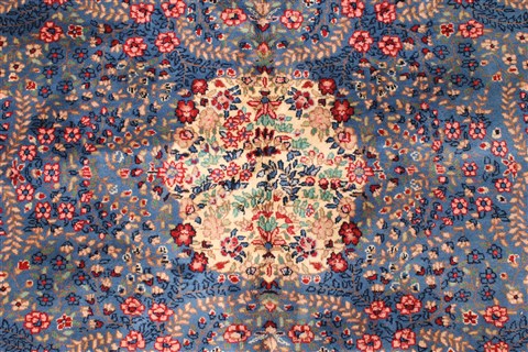 Kerman Red Hand Knotted 60 X 69 Area Rug 255-30197 Image 5