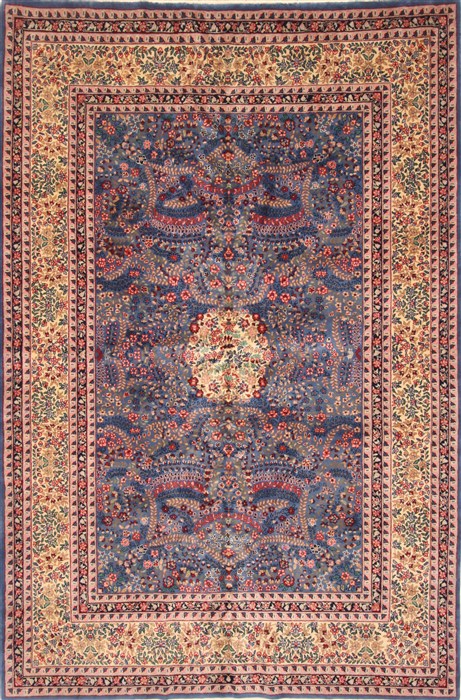 Kerman Red Hand Knotted 60 X 69 Area Rug 255-30197 Image 0