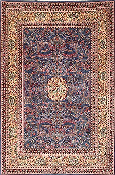 Kerman Red Hand Knotted 6'0" X 6'9"  Area Rug 255-30197