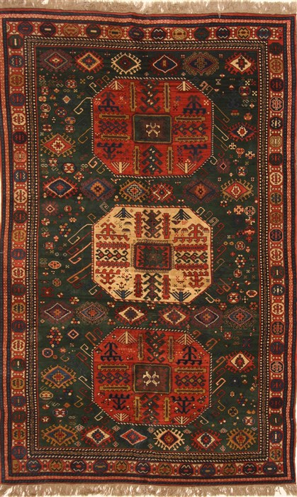 Kazak Beige Hand Knotted 63 X 910  Area Rug 255-30199 Image 0