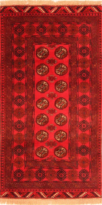 Kunduz Red Hand Knotted 36 X 67  Area Rug 100-30200 Image 0