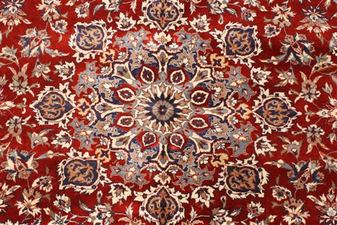 Isfahan Beige Hand Knotted 66 X 99 Area Rug 255-30201 Image 6