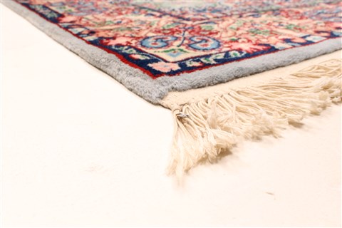 Kerman Blue Runner Hand Knotted 27 X 120 Area Rug 255-30207 Image 1