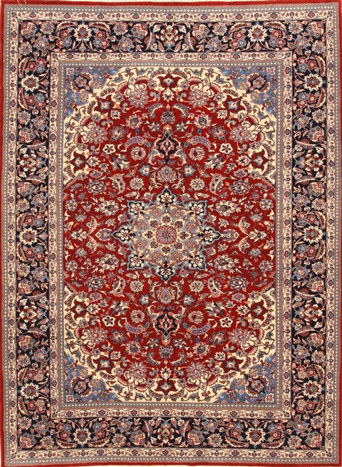 Isfahan Red Hand Knotted 65 X 89 Area Rug 255-30208 Image 0