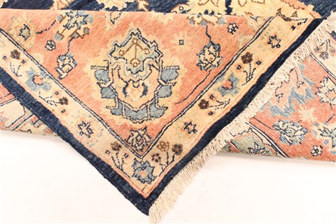 Pishavar Blue Hand Knotted 76 X 94 Area Rug 255-30209 Image 11