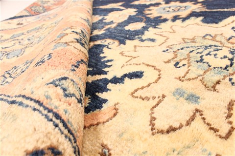 Pishavar Blue Hand Knotted 76 X 94 Area Rug 255-30209 Image 1