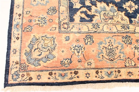 Pishavar Blue Hand Knotted 76 X 94 Area Rug 255-30209 Image 5