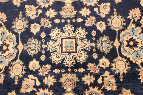 Pishavar Blue Hand Knotted 76 X 94 Area Rug 255-30209 Image 6