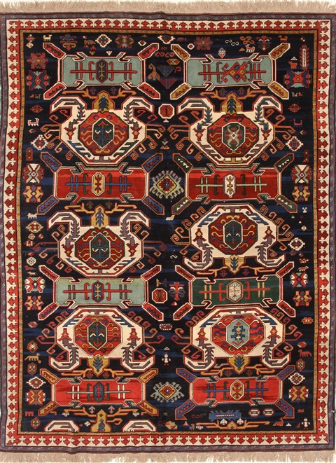 Kazak Black Hand Knotted 611 X 92 Area Rug 255-30211 Image 0