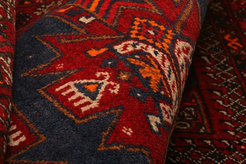 Bokhara Blue Hand Knotted 35 X 65 Area Rug 100-30212 Image 2