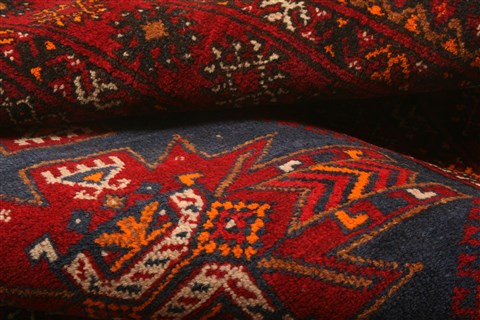Bokhara Blue Hand Knotted 35 X 65 Area Rug 100-30212 Image 3