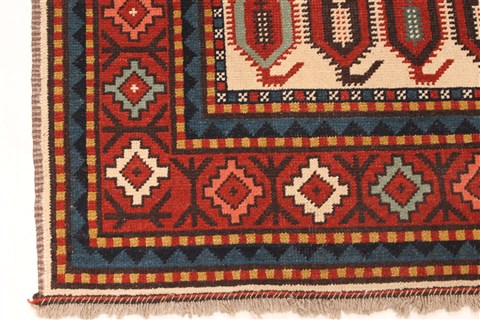 Kazak Beige Hand Knotted 51 X 89 Area Rug 255-30214 Image 4