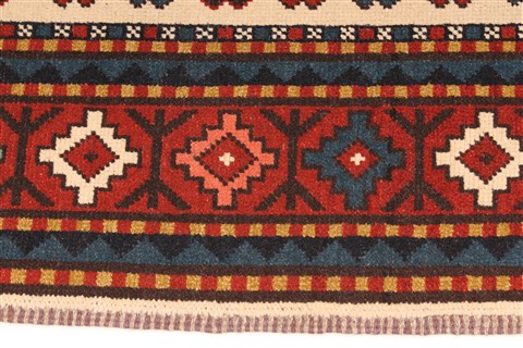 Kazak Beige Hand Knotted 51 X 89 Area Rug 255-30214 Image 6