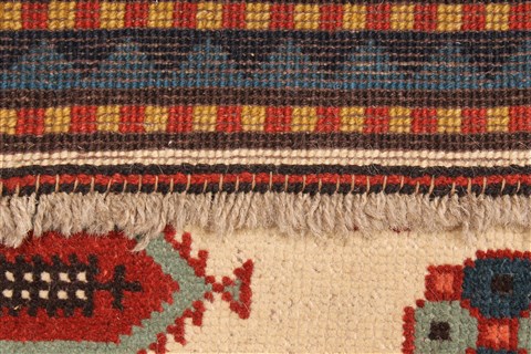 Kazak Beige Hand Knotted 51 X 89 Area Rug 255-30214 Image 8