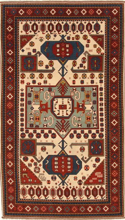 Kazak Beige Hand Knotted 51 X 89 Area Rug 255-30214 Image 0