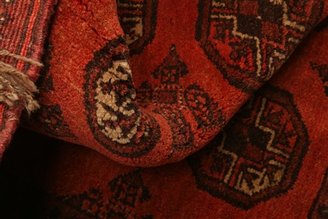 Bokhara Red Square Hand Knotted 37 X 43 Area Rug 100-30216 Image 1