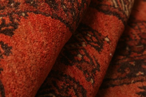 Bokhara Red Square Hand Knotted 37 X 43 Area Rug 100-30216 Image 2