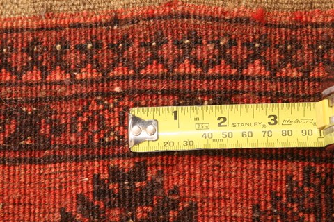 Bokhara Red Square Hand Knotted 37 X 43 Area Rug 100-30216 Image 5