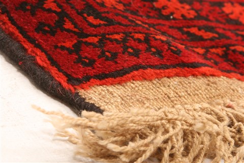 Kunduz Red Hand Knotted 36 X 66 Area Rug 100-30217 Image 6