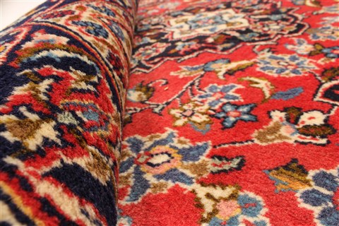 Kashan Red Runner Hand Knotted 34 X 910 Area Rug 255-30221 Image 5