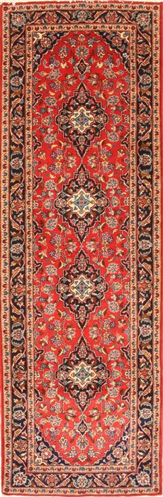 Kashan Red Runner Hand Knotted 34 X 910 Area Rug 255-30221 Image 0