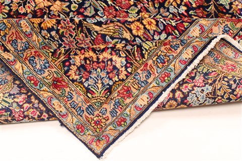 Kerman Green Hand Knotted 112 X 159 Area Rug 250-30223 Image 12
