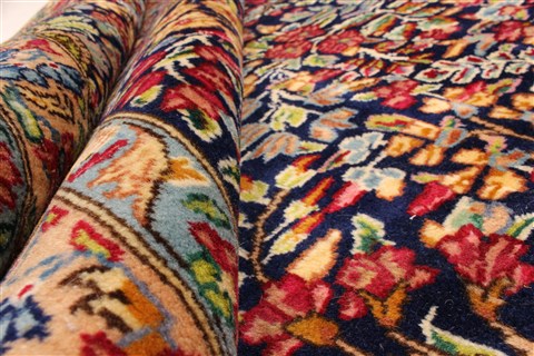 Kerman Green Hand Knotted 112 X 159 Area Rug 250-30223 Image 1