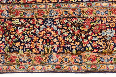 Kerman Green Hand Knotted 112 X 159 Area Rug 250-30223 Image 7