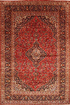 Persian Abadeh Blue Rectangle 10x14 ft Wool Carpet 30224