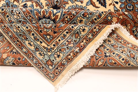 Kerman Blue Hand Knotted 119 X 214 Area Rug 250-30225 Image 11