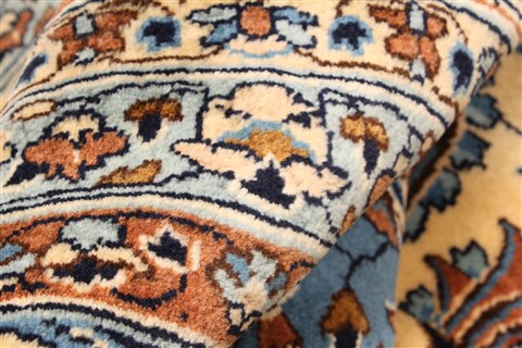 Kerman Blue Hand Knotted 119 X 214 Area Rug 250-30225 Image 2