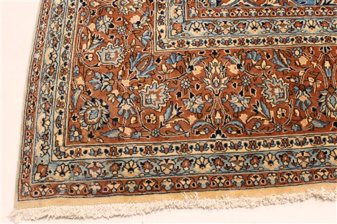 Kerman Blue Hand Knotted 119 X 214 Area Rug 250-30225 Image 4