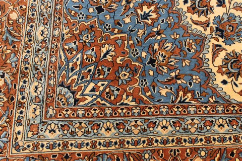 Kerman Blue Hand Knotted 119 X 214 Area Rug 250-30225 Image 7