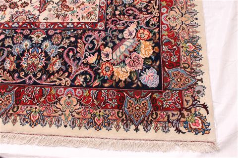 Mashad Green Hand Knotted 129 X 203 Area Rug 254-30228 Image 2