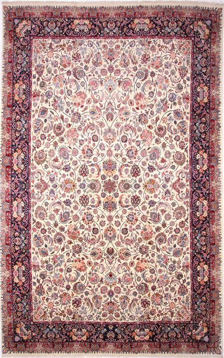 Mashad Green Hand Knotted 129 X 203 Area Rug 254-30228 Image 0