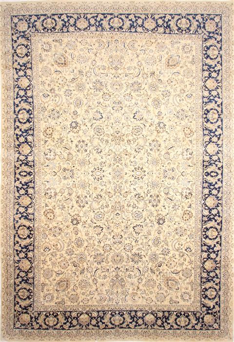 Mashad Beige Hand Knotted 128 X 190 Area Rug 254-30229 Image 0