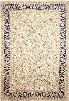 Mashad Beige Hand Knotted 12'8" X 19'0"  Area Rug 254-30229