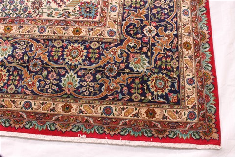 Tabriz Blue Hand Knotted 132 X 190 Area Rug 254-30230 Image 1