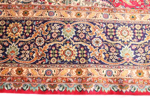 Tabriz Blue Hand Knotted 132 X 190 Area Rug 254-30230 Image 3