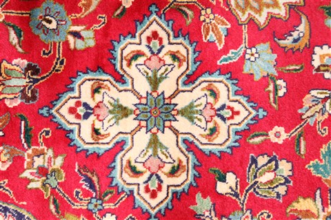 Tabriz Blue Hand Knotted 132 X 190 Area Rug 254-30230 Image 4