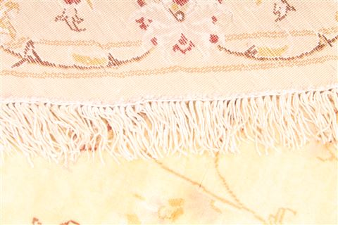 Tabriz Beige Round Hand Knotted 131 X 131 Area Rug 254-30233 Image 3