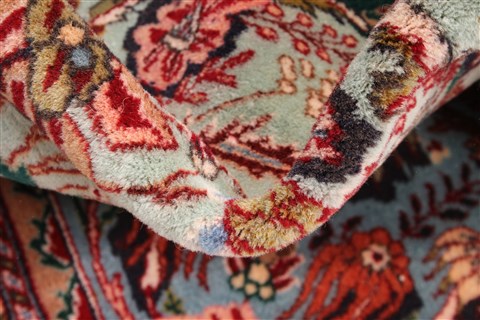 Tabriz Beige Hand Knotted 130 X 197 Area Rug 254-30239 Image 10