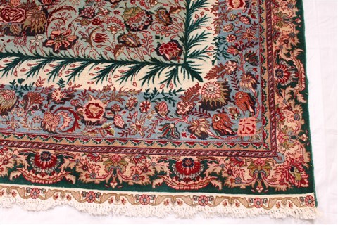 Tabriz Beige Hand Knotted 130 X 197 Area Rug 254-30239 Image 1